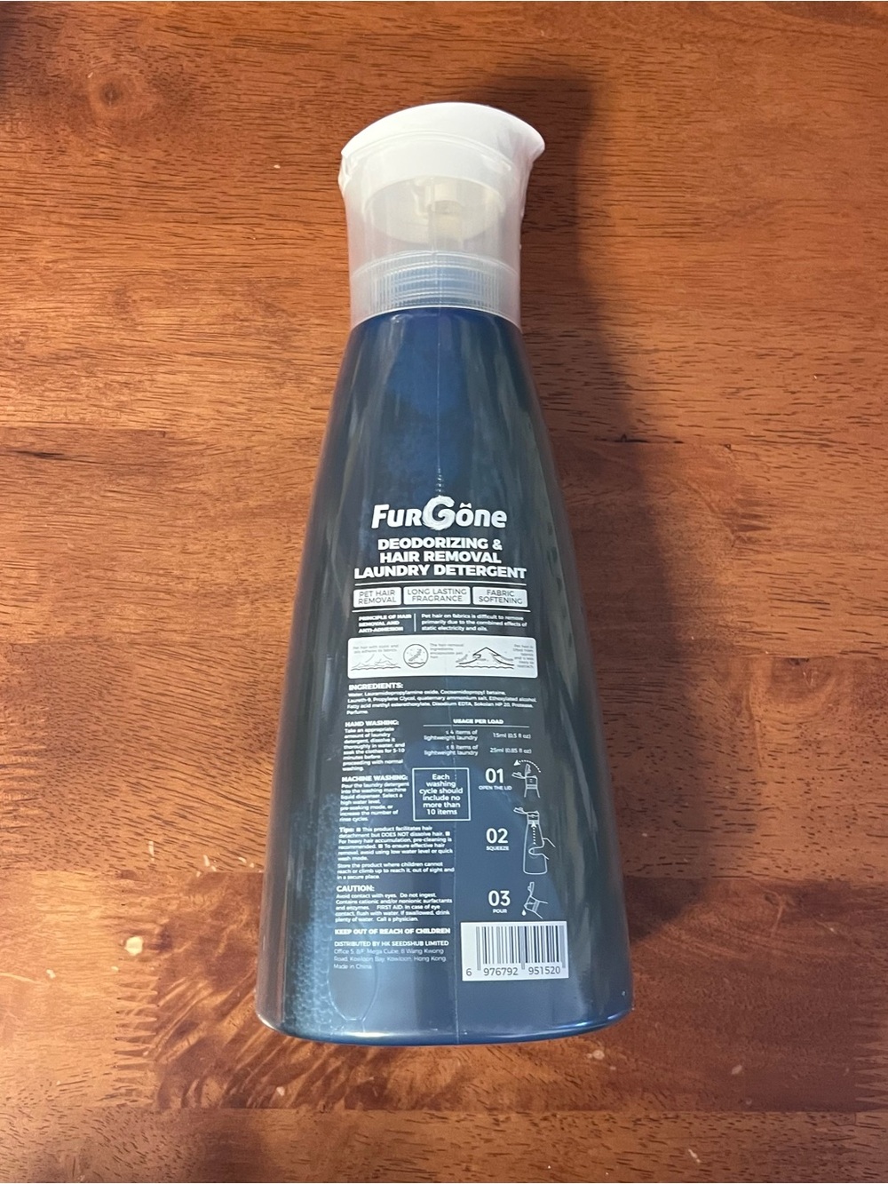 NIB Fur Gone Laundry Detergent for Dogs and Cats 800 mL - Picture 3 of 9